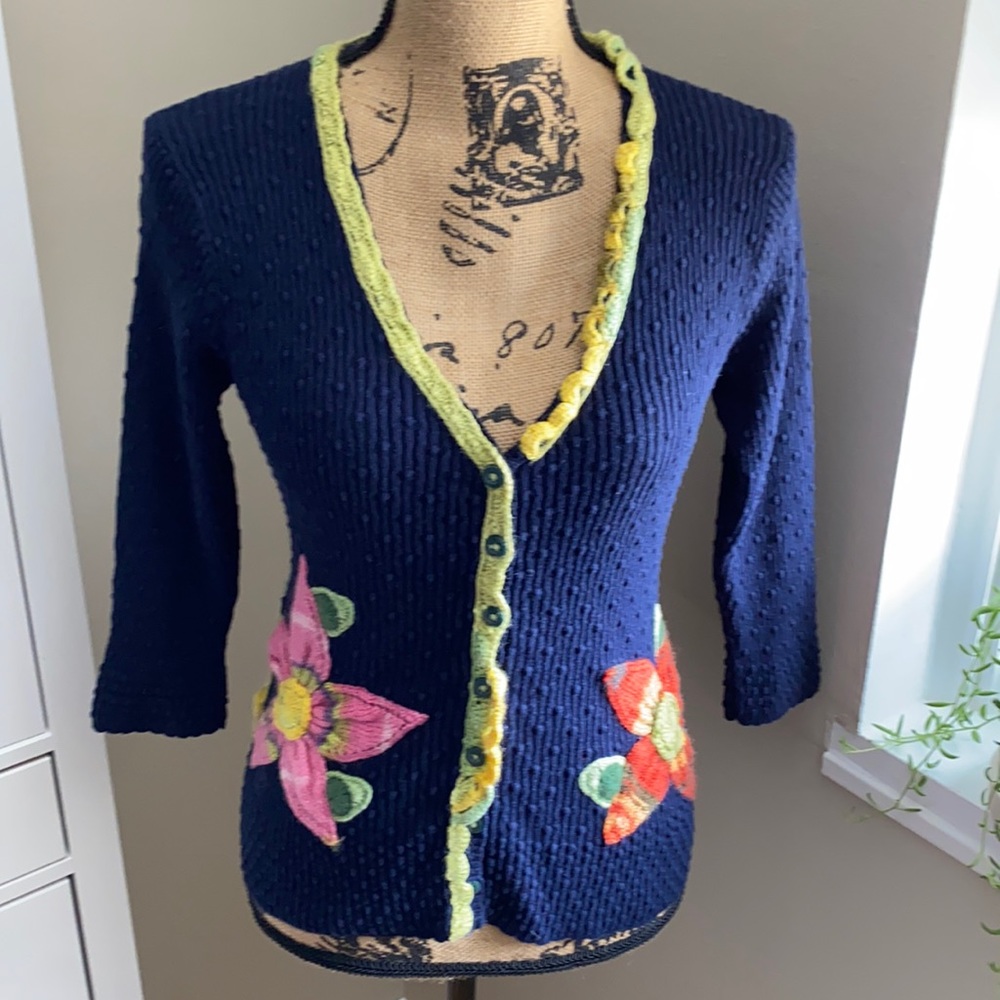 Anthropologie crochet cardigan